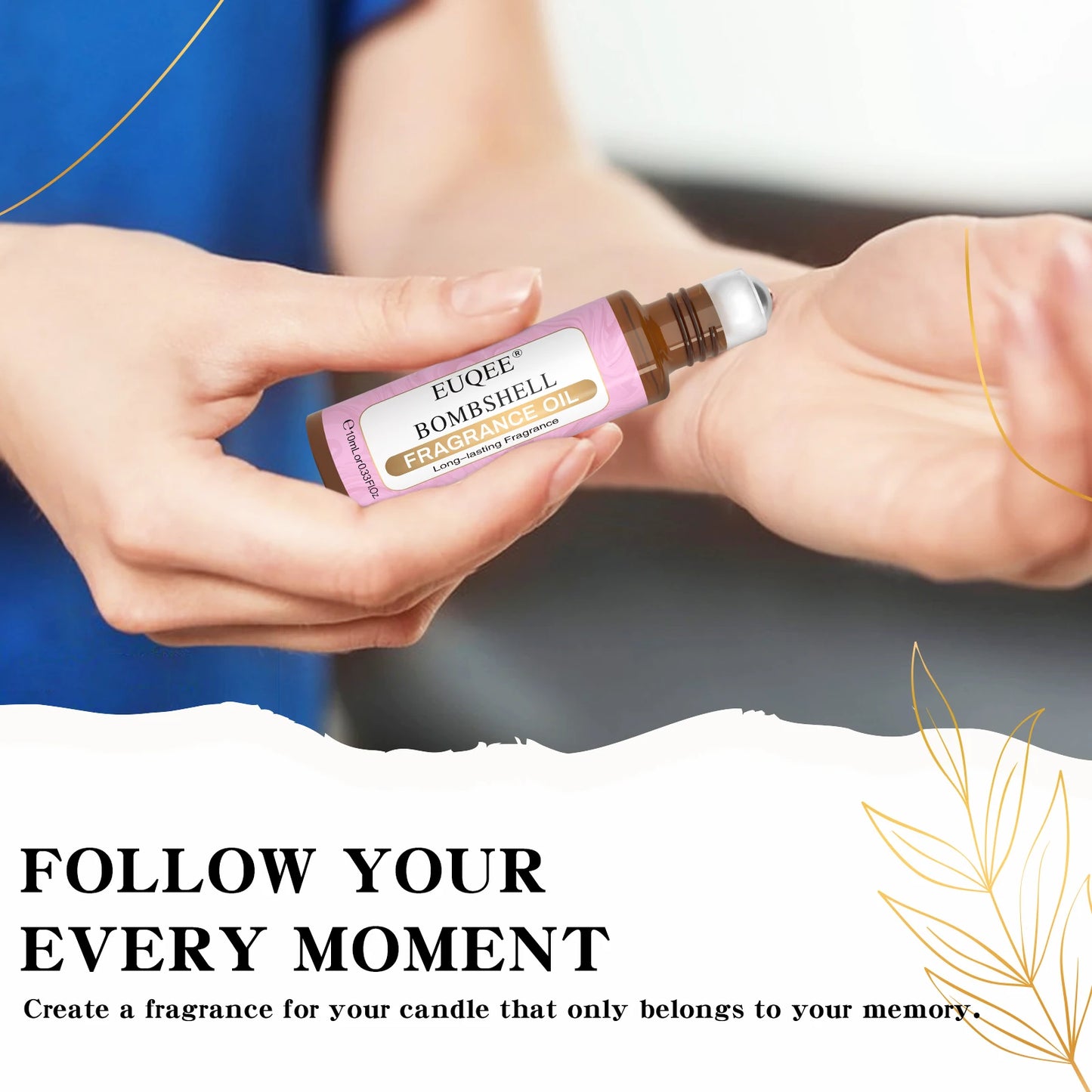 EUQEE 10ml Fragrance Oil Roll-On – Long-Lasting, Travel-Size Perfume for Men & Women