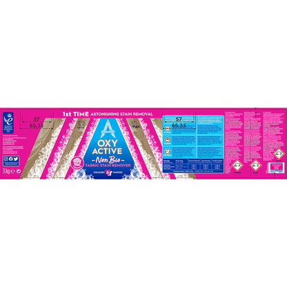 Oxy Active Non Bio Fabric Stain Remover, 3Kg