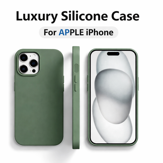 Luxury Liquid Silicone iPhone Case – Shockproof Slim Cover for iPhone 11–16 Pro Max & Plus