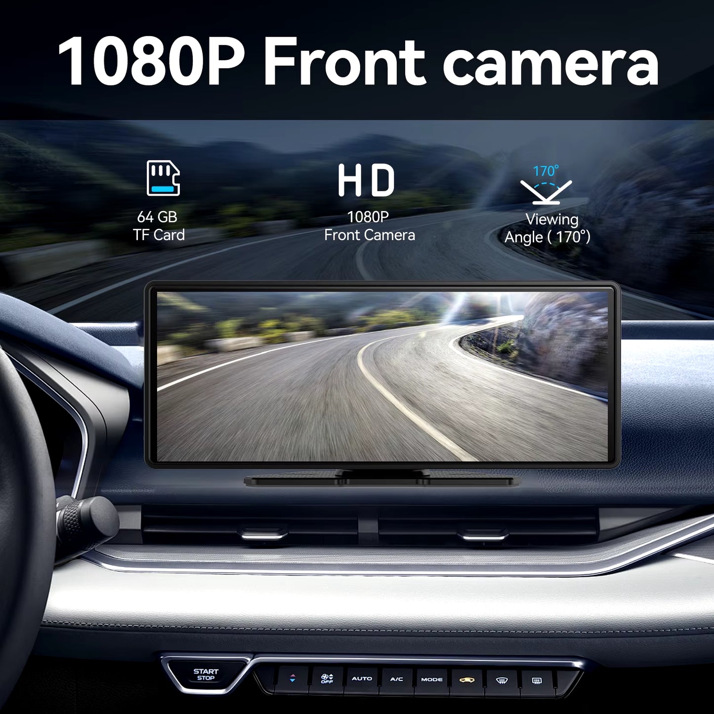 Universal Portable Carplay for Car Screen, Car Radio Multimedia WIFI Video Player Wireless Carplay Screen for Apple or Android