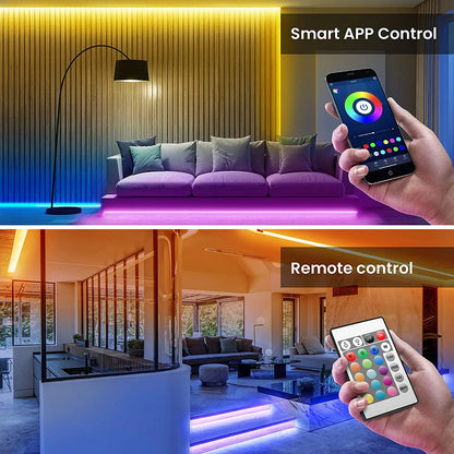 Mikenoon RGB LED Strip Lights 5V USB - SMD5050 RGB Color Changing, 100,000+ Hour Lifespan, Smart Bedroom TV Backlight (Non-Waterproof)