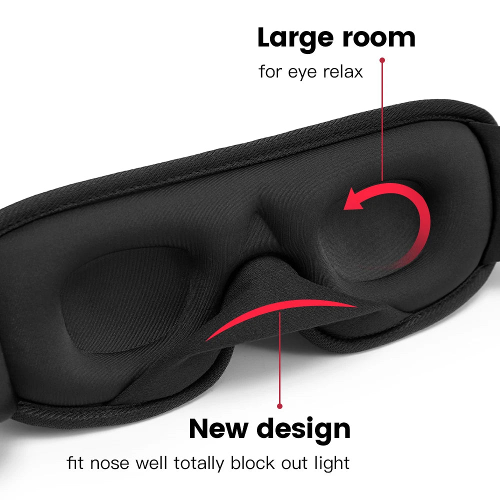 3D Sleep Mask — Ultra-Soft Light Blocking Eye Mask for Deep Sleep