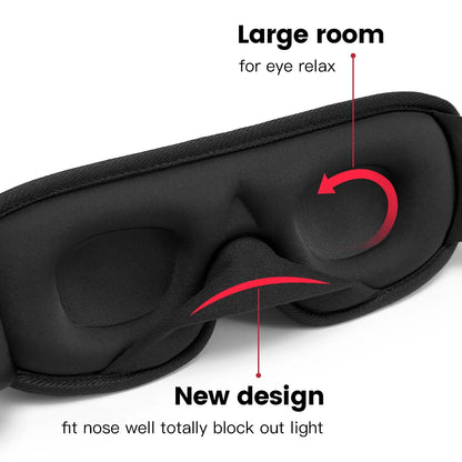 3D Sleep Mask — Ultra-Soft Light Blocking Eye Mask for Deep Sleep