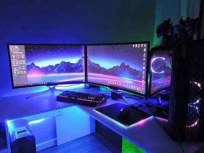 Mikenoon RGB LED Strip Lights 5V USB - SMD5050 RGB Color Changing, 100,000+ Hour Lifespan, Smart Bedroom TV Backlight (Non-Waterproof)