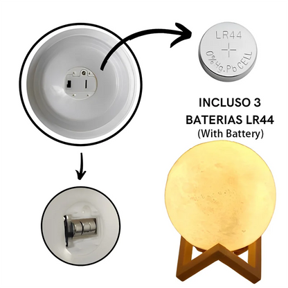 Mini Moon Lamp Night Light — Soft LED Bedroom Light (7 Color Modes)