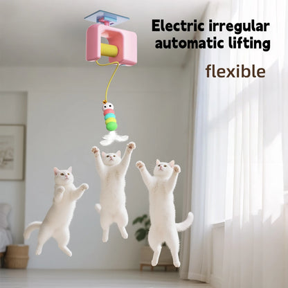 Automatic Cat Teaser Toy — Electric Feather Swing Toy for Interactive Play