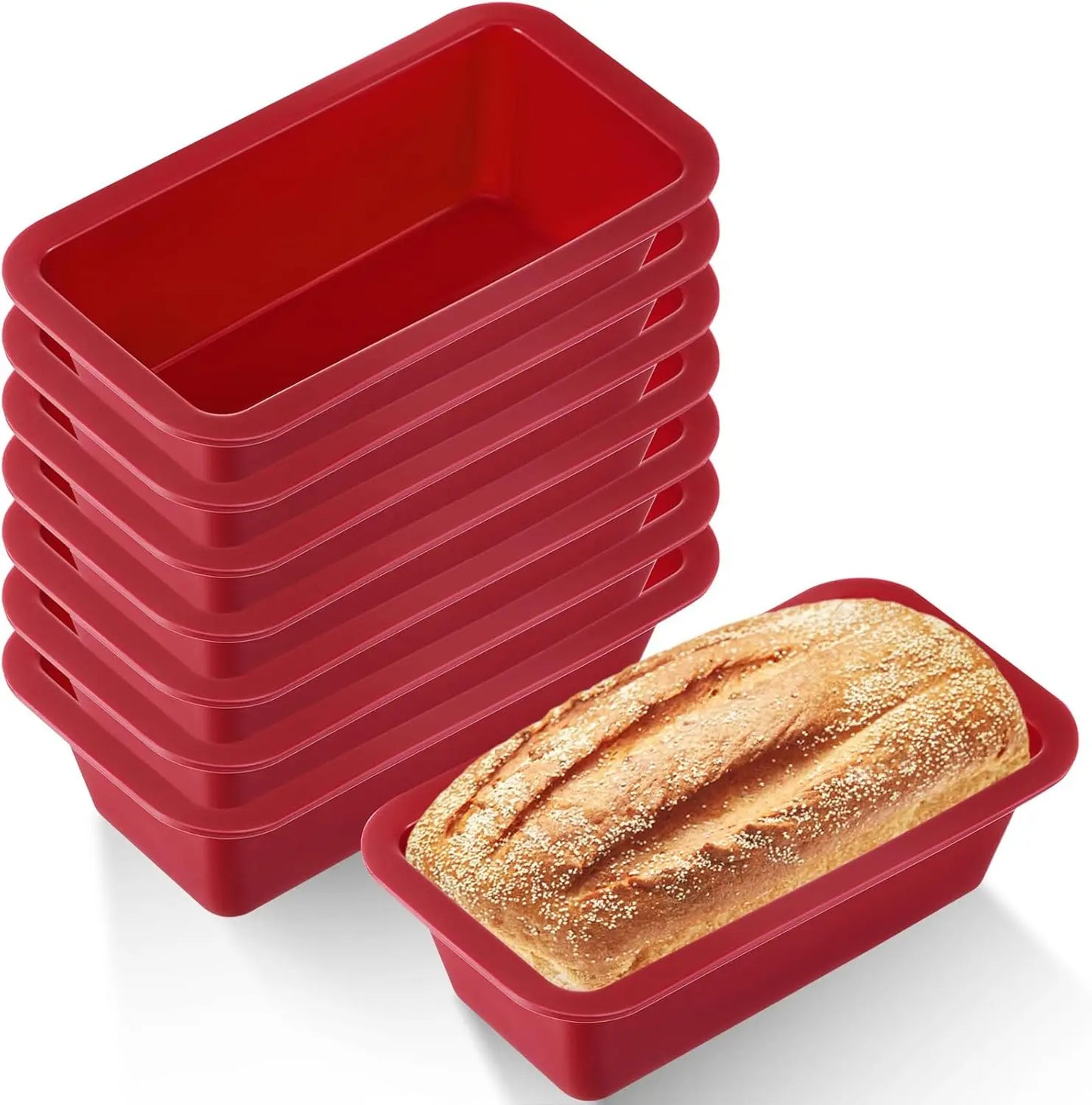 Silicone Non-Stick Mini Loaf Pan – Easy Release Rectangle Baking Mold for Bread, Cake & Pastry