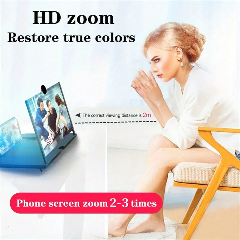 12” HD Phone Screen Amplifier – Anti-Blue Light Screen Magnifier for Clear, Comfortable Viewing