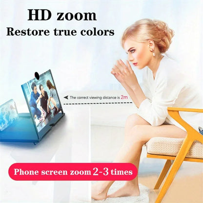 12” HD Phone Screen Amplifier – Anti-Blue Light Screen Magnifier for Clear, Comfortable Viewing