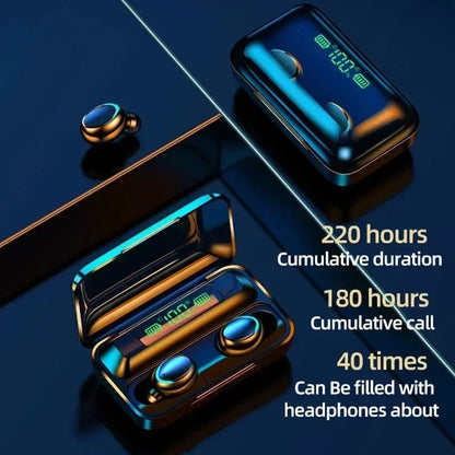 TWS F9-5 Wireless Earbuds – Bluetooth 5.3 HiFi Stereo Sound, Waterproof Sports Earphones with Mic