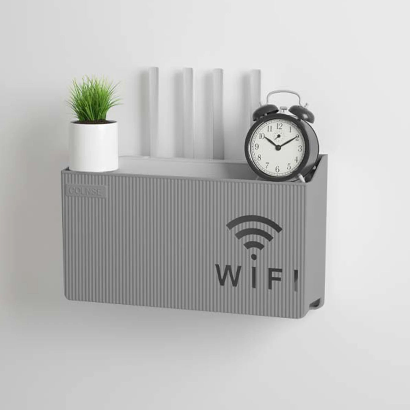 No-Drill Router Shelf – Wall-Mounted WiFi & TV Box Organizer with Strong Adhesive Hold