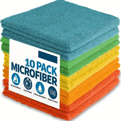 Ultra-Absorbent Microfiber Cleaning Cloths/Towels — Soft & Streak-Free (5/10/20 Pack)