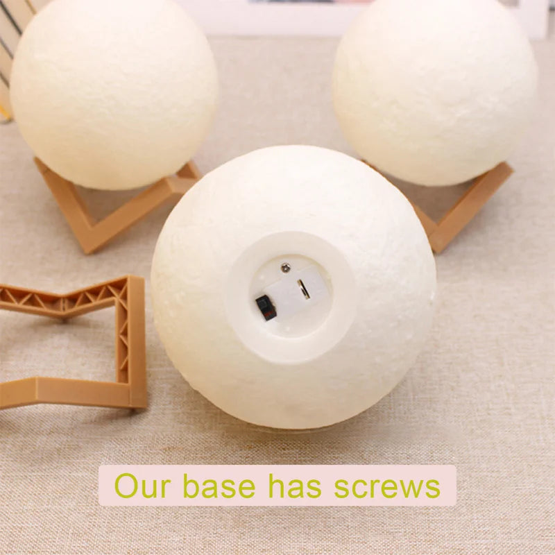 Mini Moon Lamp Night Light — Soft LED Bedroom Light (7 Color Modes)