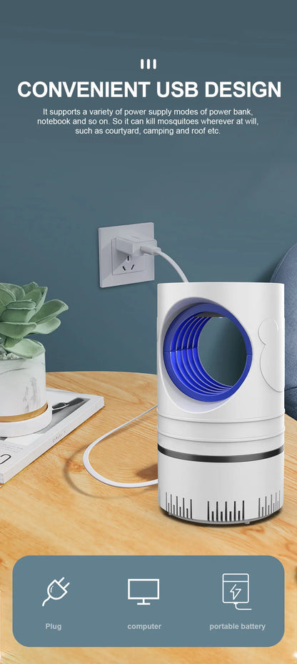 USB Mosquito Killer Lamp — Quiet Indoor Bug Trap with UV Light