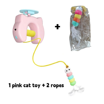 Automatic Cat Teaser Toy — Electric Feather Swing Toy for Interactive Play