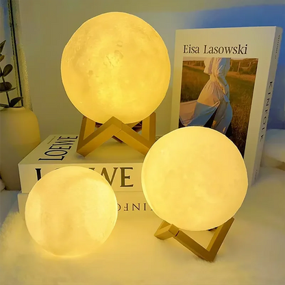 Mini Moon Lamp Night Light — Soft LED Bedroom Light (7 Color Modes)