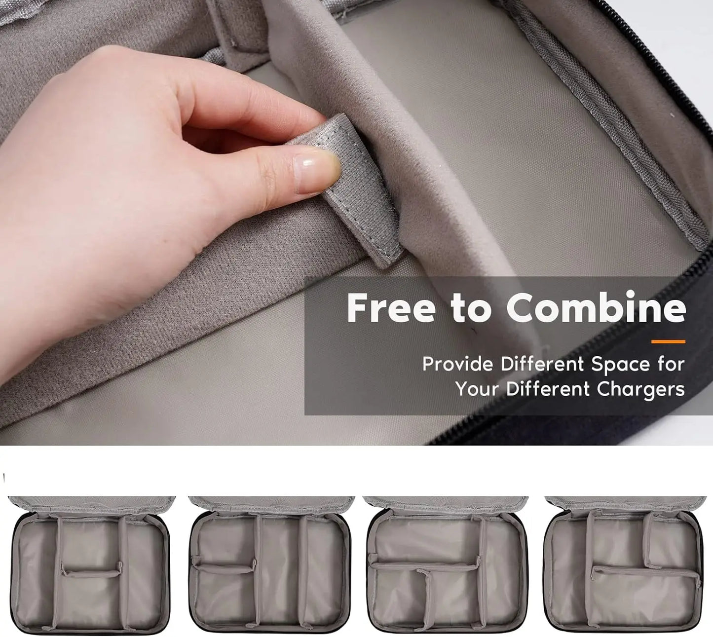 Waterproof Cable Storage Bag – Portable Electronic Organizer for Chargers, Cables & Accessories