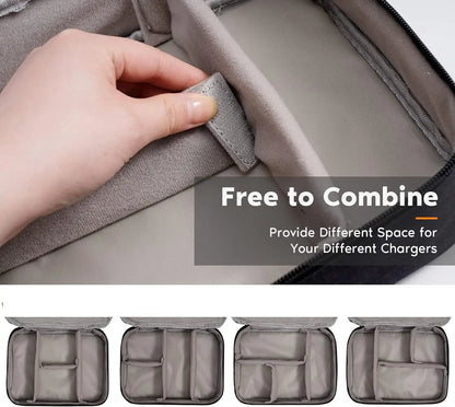 Waterproof Cable Storage Bag – Portable Electronic Organizer for Chargers, Cables & Accessories