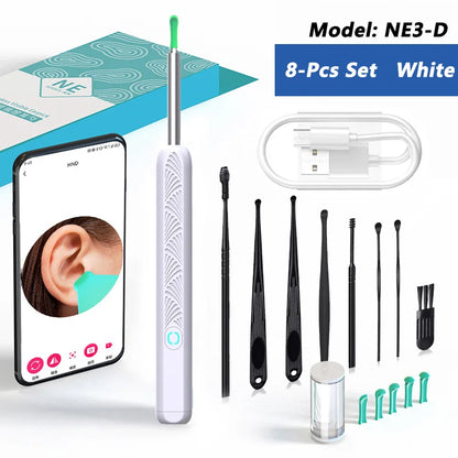 Visual Ear Cleaner with Camera – HD Otoscope Ear Wax Removal Tool with LED Light