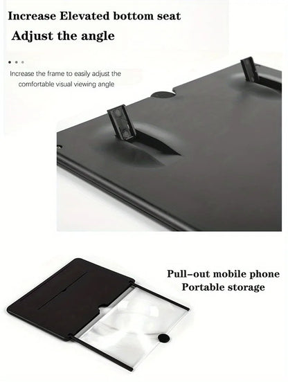 12” HD Phone Screen Amplifier – Anti-Blue Light Screen Magnifier for Clear, Comfortable Viewing