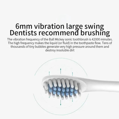 Electric Ultrasonic Toothbrush Set – 6 Cleaning Modes, USB Rechargeable & Waterproof