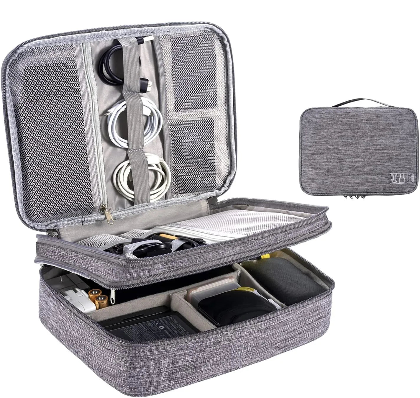Waterproof Cable Storage Bag – Portable Electronic Organizer for Chargers, Cables & Accessories