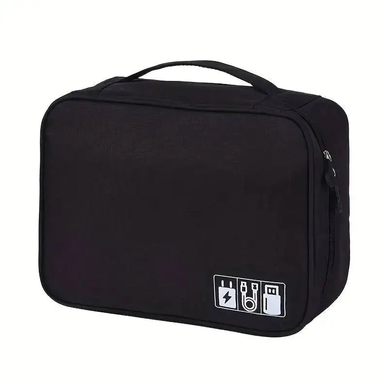Waterproof Cable Storage Bag – Portable Electronic Organizer for Chargers, Cables & Accessories