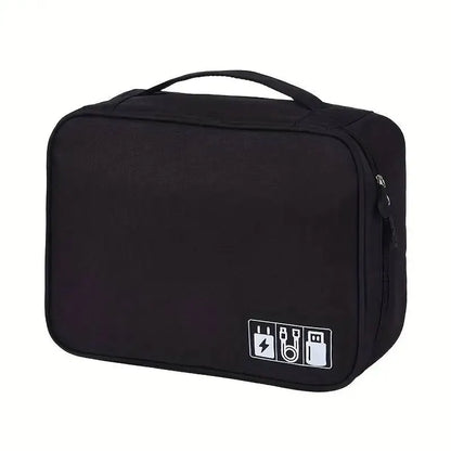 Waterproof Cable Storage Bag – Portable Electronic Organizer for Chargers, Cables & Accessories