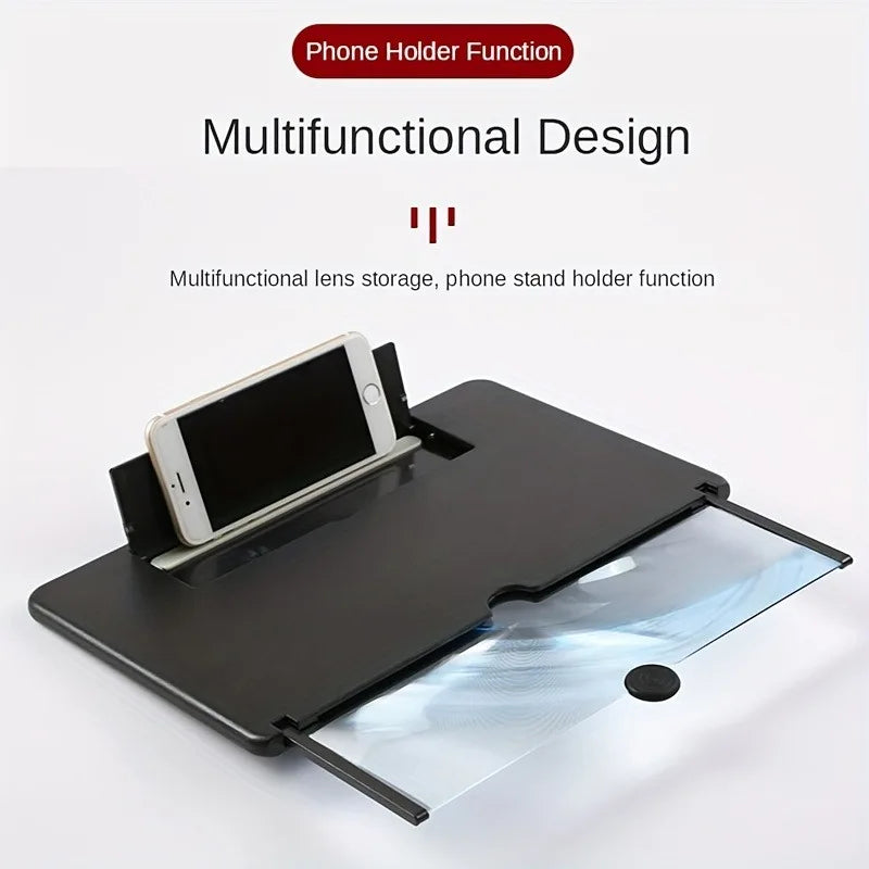 12” HD Phone Screen Amplifier – Anti-Blue Light Screen Magnifier for Clear, Comfortable Viewing