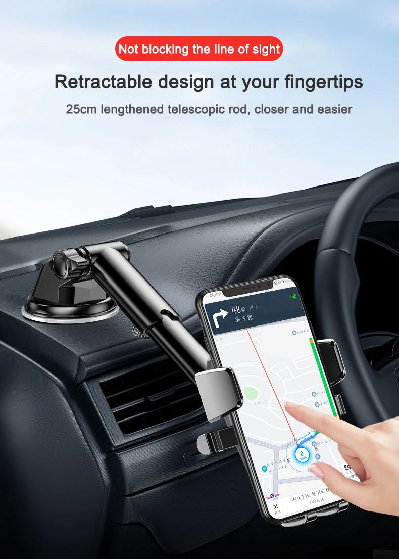 360° Adjustable Car Phone Holder – Strong Suction Dashboard & Windshield Mount for All 4.0–7” Phones (2026 Upgrade)