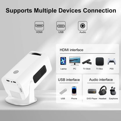 Salange P330 Mini Projector — 1080P HD Portable Smart Projector with WiFi & Bluetooth