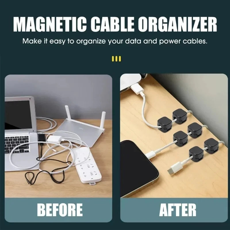 Magnetic Cable Organizer Clips — Keep Your Cables Neat & Tangle-Free