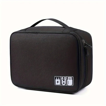 Waterproof Cable Storage Bag – Portable Electronic Organizer for Chargers, Cables & Accessories