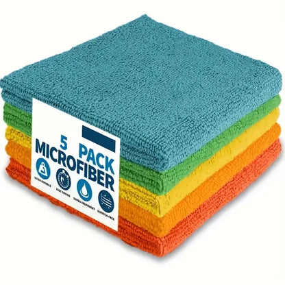 Ultra-Absorbent Microfiber Cleaning Cloths/Towels — Soft & Streak-Free (5/10/20 Pack)