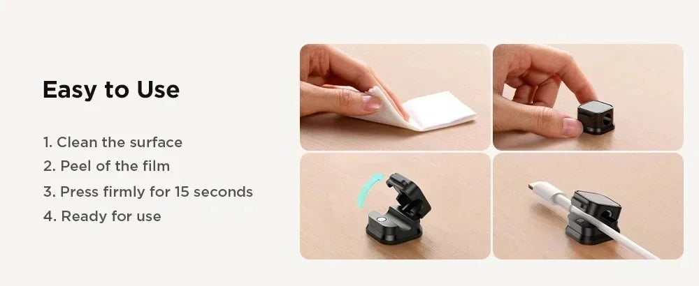 Magnetic Cable Organizer Clips — Keep Your Cables Neat & Tangle-Free