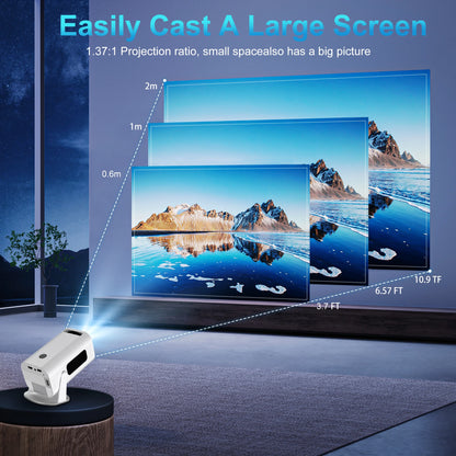 Salange P330 Mini Projector — 1080P HD Portable Smart Projector with WiFi & Bluetooth