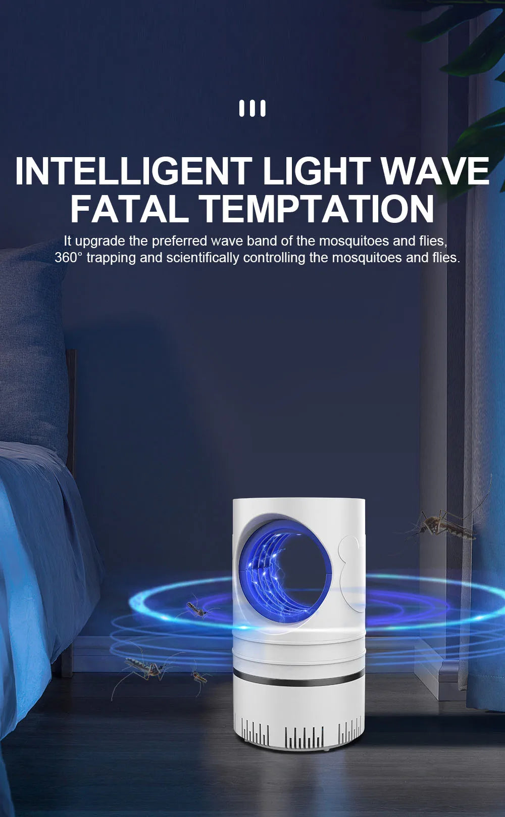 USB Mosquito Killer Lamp — Quiet Indoor Bug Trap with UV Light