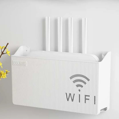 No-Drill Router Shelf – Wall-Mounted WiFi & TV Box Organizer with Strong Adhesive Hold