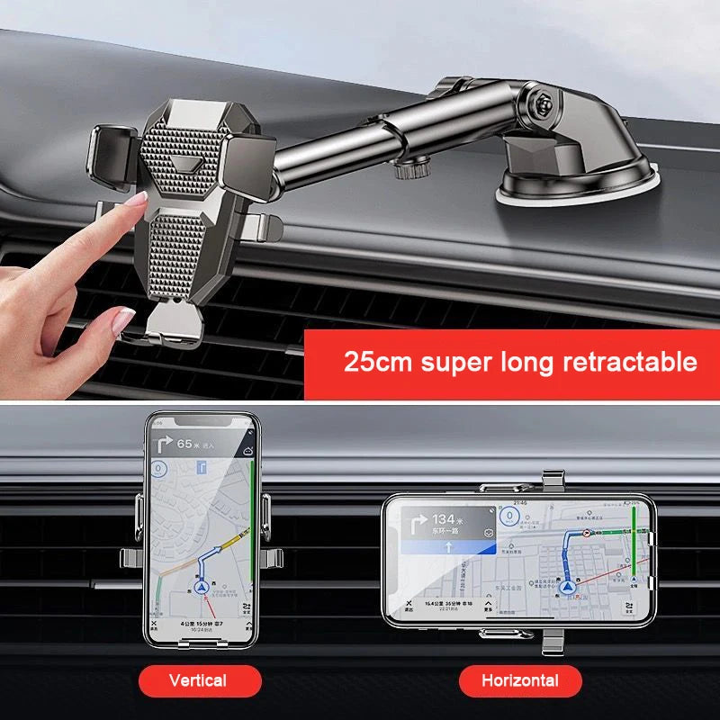 360° Adjustable Car Phone Holder – Strong Suction Dashboard & Windshield Mount for All 4.0–7” Phones (2026 Upgrade)