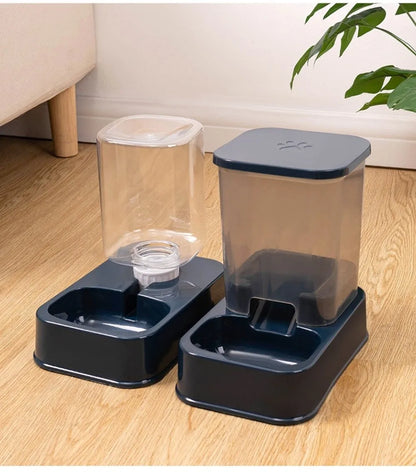 Automatic Pet Feeder & Water Dispenser — Large Capacity Food & Water Station for Cats & Dogs