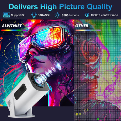 Salange P330 Mini Projector — 1080P HD Portable Smart Projector with WiFi & Bluetooth