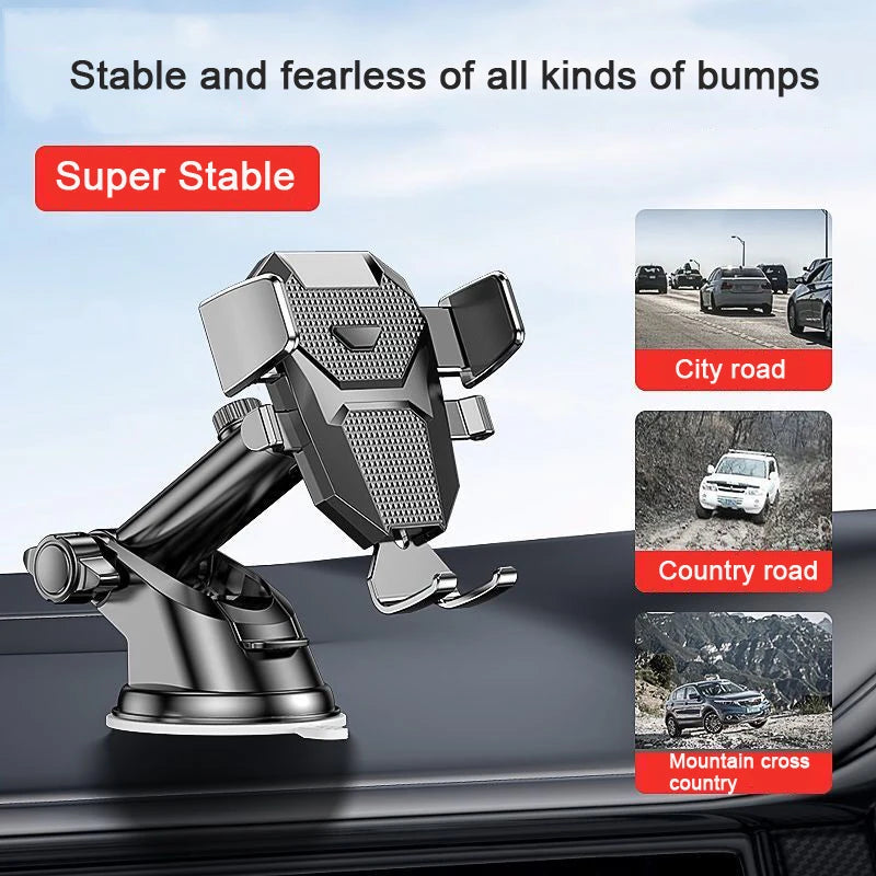 360° Adjustable Car Phone Holder – Strong Suction Dashboard & Windshield Mount for All 4.0–7” Phones (2026 Upgrade)
