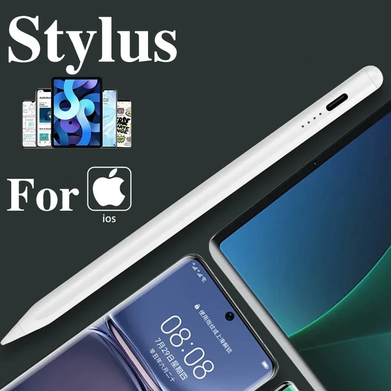 Stylus Pen for iPad – Palm Rejection, Power Display & Precision Drawing (Apple Pencil Compatible)