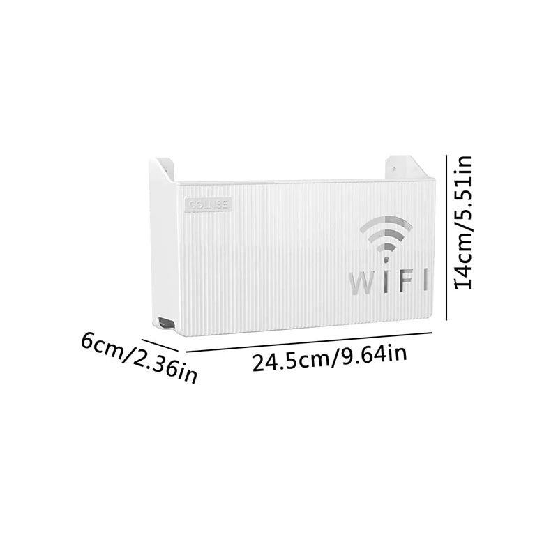 No-Drill Router Shelf – Wall-Mounted WiFi & TV Box Organizer with Strong Adhesive Hold