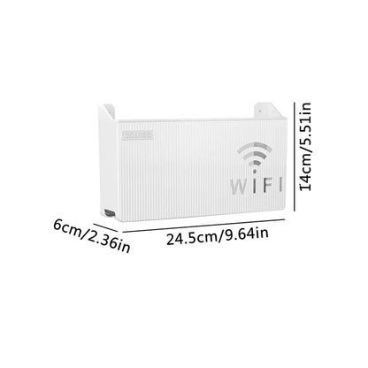 No-Drill Router Shelf – Wall-Mounted WiFi & TV Box Organizer with Strong Adhesive Hold