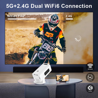 Salange P330 Mini Projector — 1080P HD Portable Smart Projector with WiFi & Bluetooth