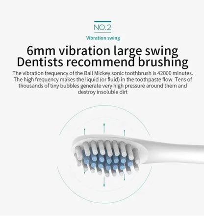 Electric Ultrasonic Toothbrush Set – 6 Cleaning Modes, USB Rechargeable & Waterproof