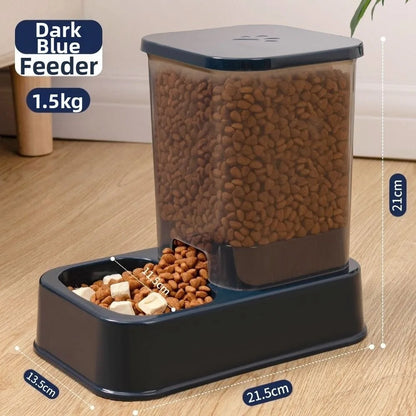 Automatic Pet Feeder & Water Dispenser — Large Capacity Food & Water Station for Cats & Dogs