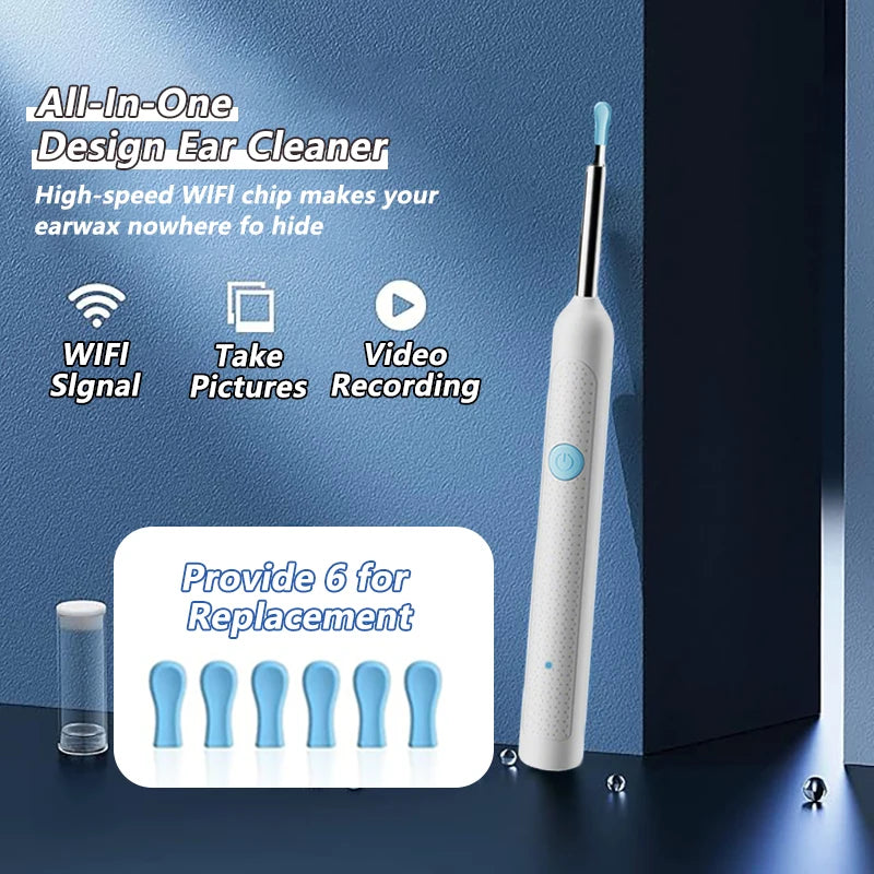 Visual Ear Cleaner with Camera – HD Otoscope Ear Wax Removal Tool with LED Light