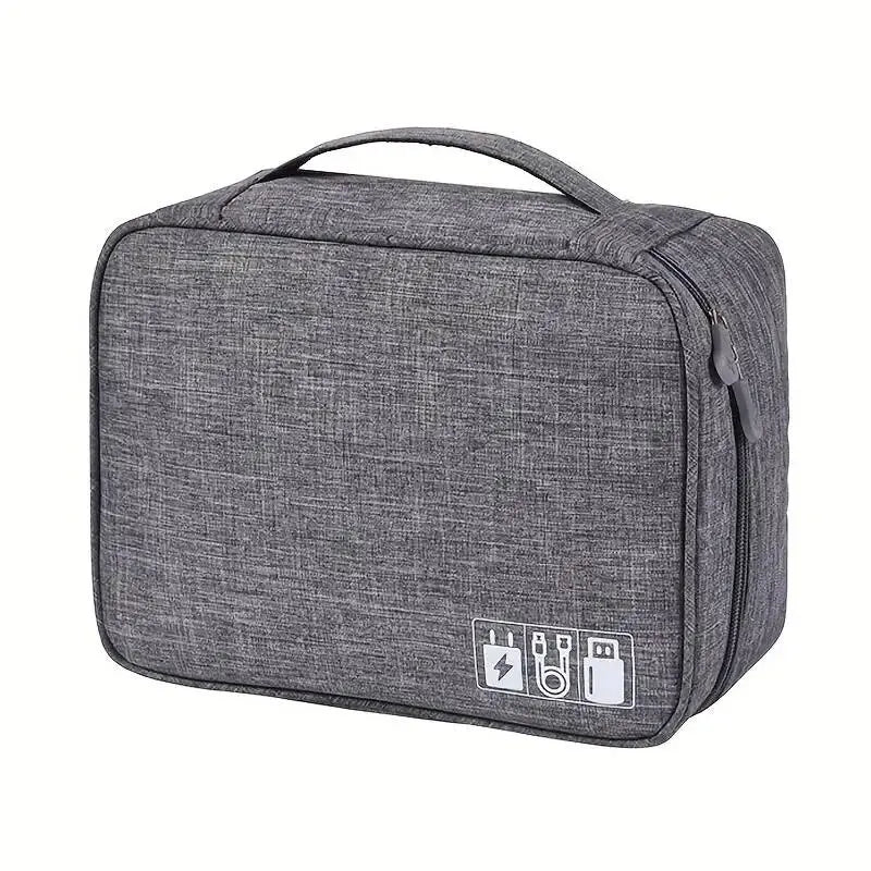 Waterproof Cable Storage Bag – Portable Electronic Organizer for Chargers, Cables & Accessories